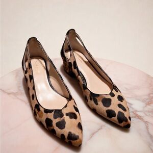 Cole Haan Leopard Calf Hair Piper Mule Ocelot Flats Shoes Women's 7.5 B Mob Wife